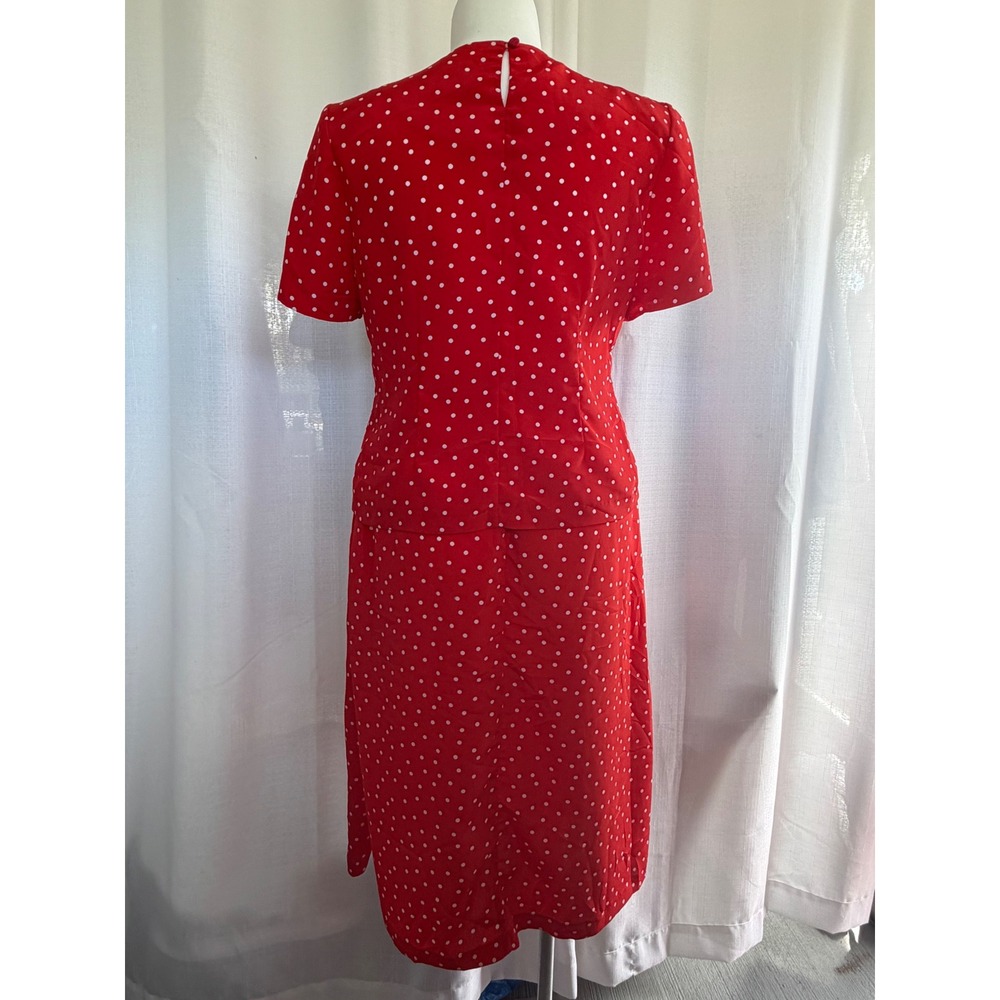 BFA Classics Vintage Red Polka Dot 2 Piece Skirt Set Women's 14 Retro Twee - Picture 4 of 9